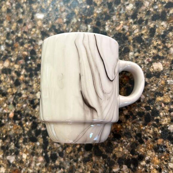 NEW Marble Patterned Stackable Espresso Mugs with Stand - Picture 3 of 6